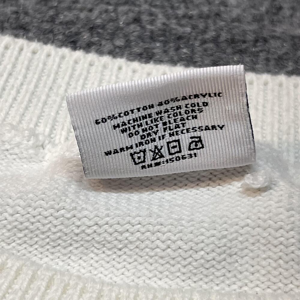 Moonrise Sweater Mens XL White Nantucket Graphic Crewneck Pullover Knit Preppy - Picture 5 of 8
